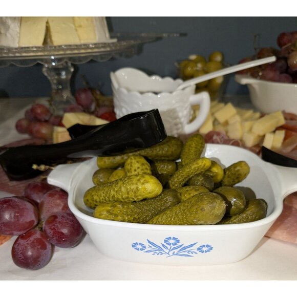 CorningWare Blue Cornflower set 4 Petite Pans P-41 & P-41-B Plastic Lid - Picture 2 of 16